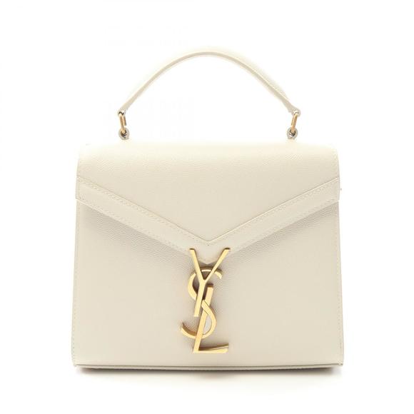 Saint Laurent Paris Cassandra Monogram Leather Handbag White - Picture 1 of 7